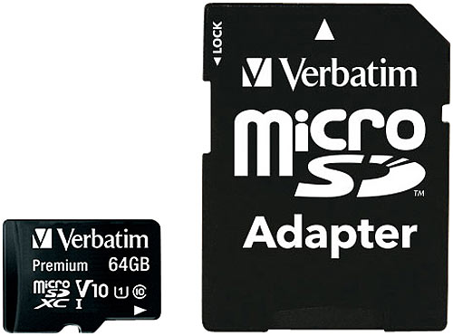 Premium microSDXC-Speicherkarte 64 GB, 90 MB/s, Class 10, U1