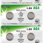 Knopfzelle AG4 / LR66 / LR626/ 177, 1,5V, 20mAh, 10er-Blister