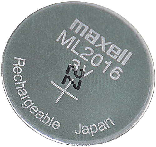 ML2016 wiederaufladbare Li-Ion-Knopfzelle, 3 V, 25 mAh