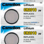 5er-Blister Lithium-Knopfzellen Typ CR2016, 3 Volt, 75 mAh