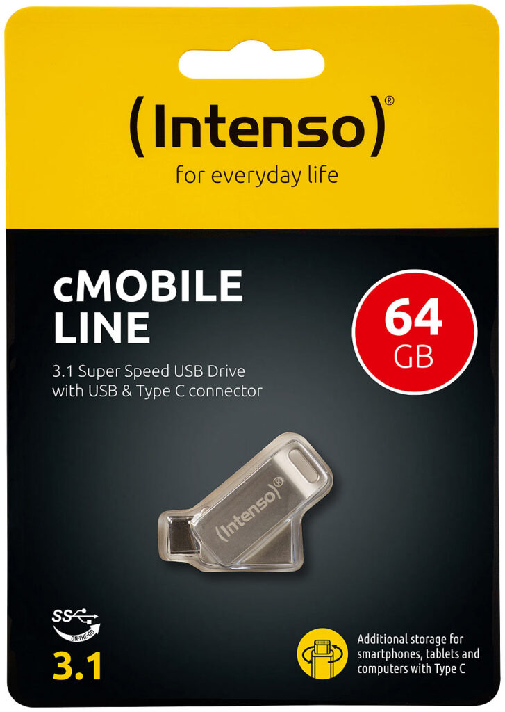 USB-Stick cMobile Line 64 GB, USB Typ A, Typ C und USB OTG