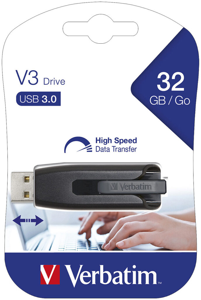 V3 Drive, 32 GB, USB 3.0, bis80 MB/s lesen, 25 MB/s schreiben