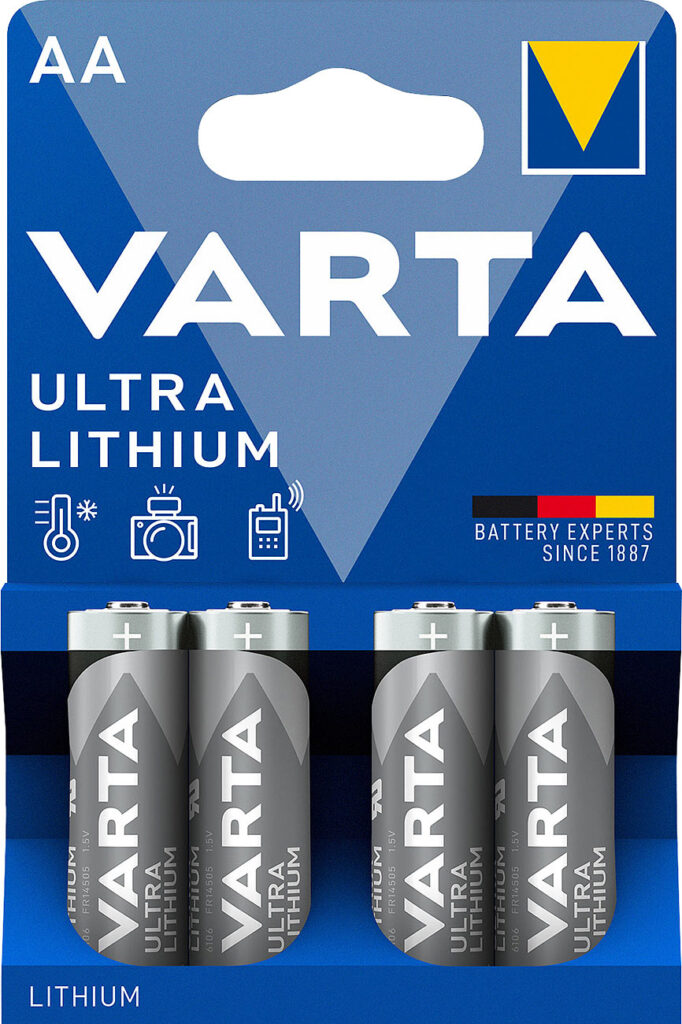 Ultra Lithium-Batterie, Typ AA / Mignon / R6, 1,5 Volt, 4er-Set
