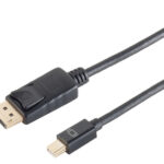 Mini-Displayport auf Display-Port-Kabel, bis 4K UHD, 2 m, schwarz
