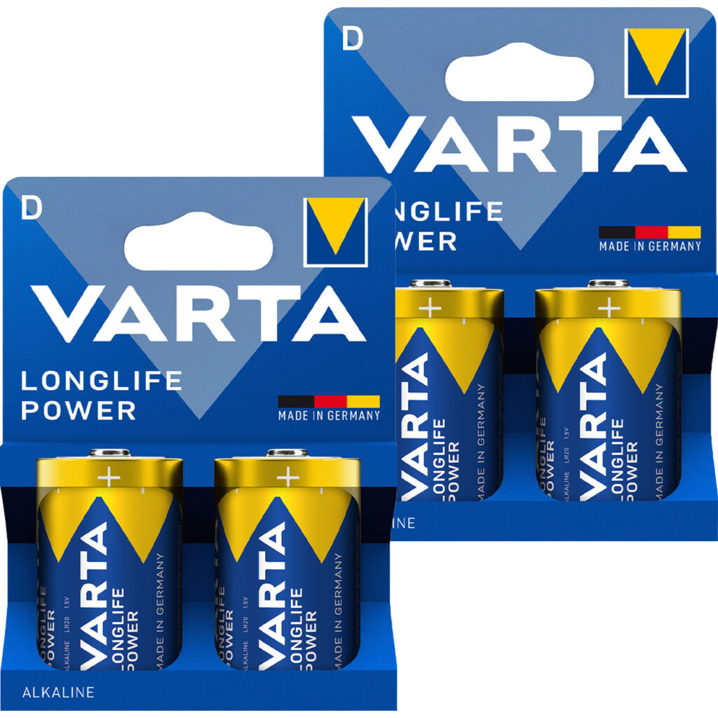 Longlife Power Alkaline-Batterie, Typ Mono / D / LR20, 1,5 V, 4er-Set