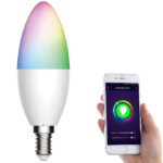 WLAN-LED-Lampe für Amazon Alexa und Google Assistant, E14
