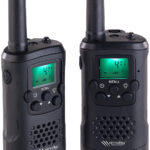 2er-Set PMR-Funkgeräte mit VOX, Taschenlampe, 8 Kanälen, 446 MHz, 10 km