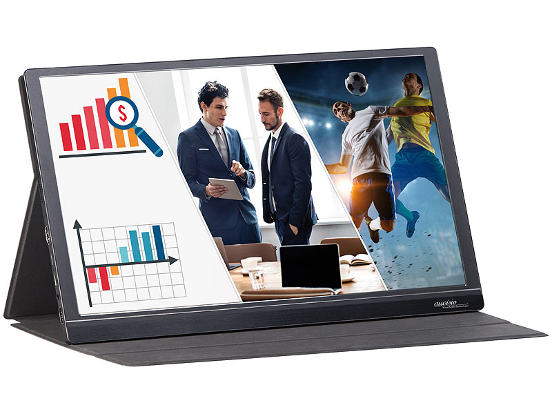 Mobiler Full-HD-IPS-Monitor, 39,6 cm (15.6″),  USB Typ C, HDMI