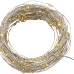 2er-Set USB-LED-Lichterdraht, 100 LEDs, 8 Modi, 10 m, warmweiss