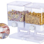 Doppel-Spender für Cerealien & Snacks, 33,5 x 30,5 x 16,5 cm, weiss Doppel-Spender für Cerealien & Snacks, 33,5 x 30,5 x 16,5 cm, weiss