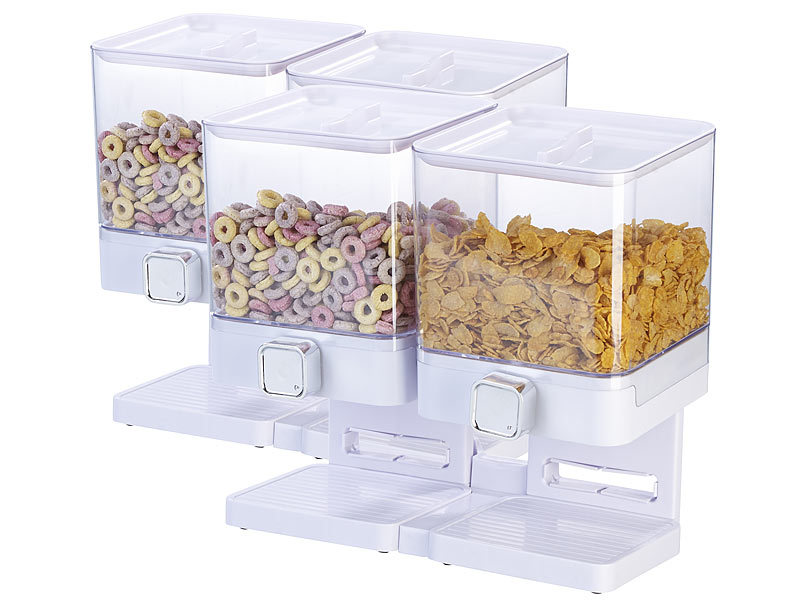 2er-Set Doppel-Spender für Snacks, je 33,5 x 30,5 x 16,5 cm, weiss