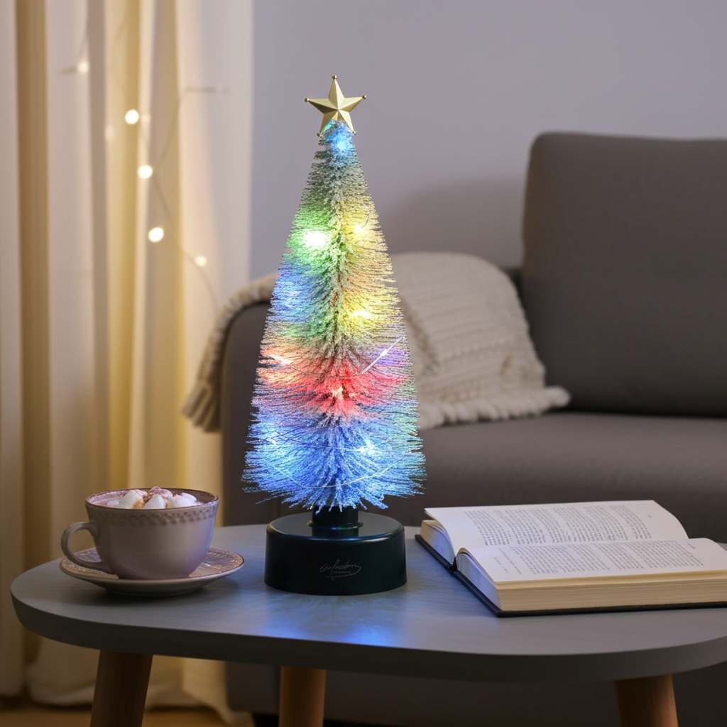 Bunter LED-Weihnachtsbaum mit USB-Betrieb, 25 cm hoch