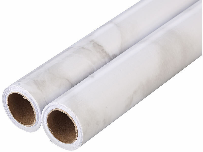 2er-Set Deko- und Möbelfolie „Marmor“ für DIY-Projekte, 60 x 300 cm