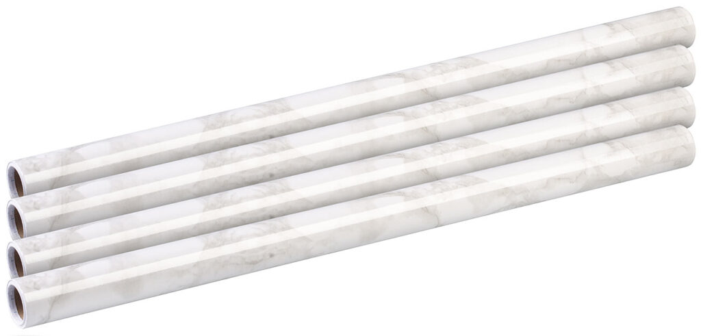 4er-Set Deko- und Möbelfolie „Marmor“ für DIY-Projekte, 60 x 300 cm