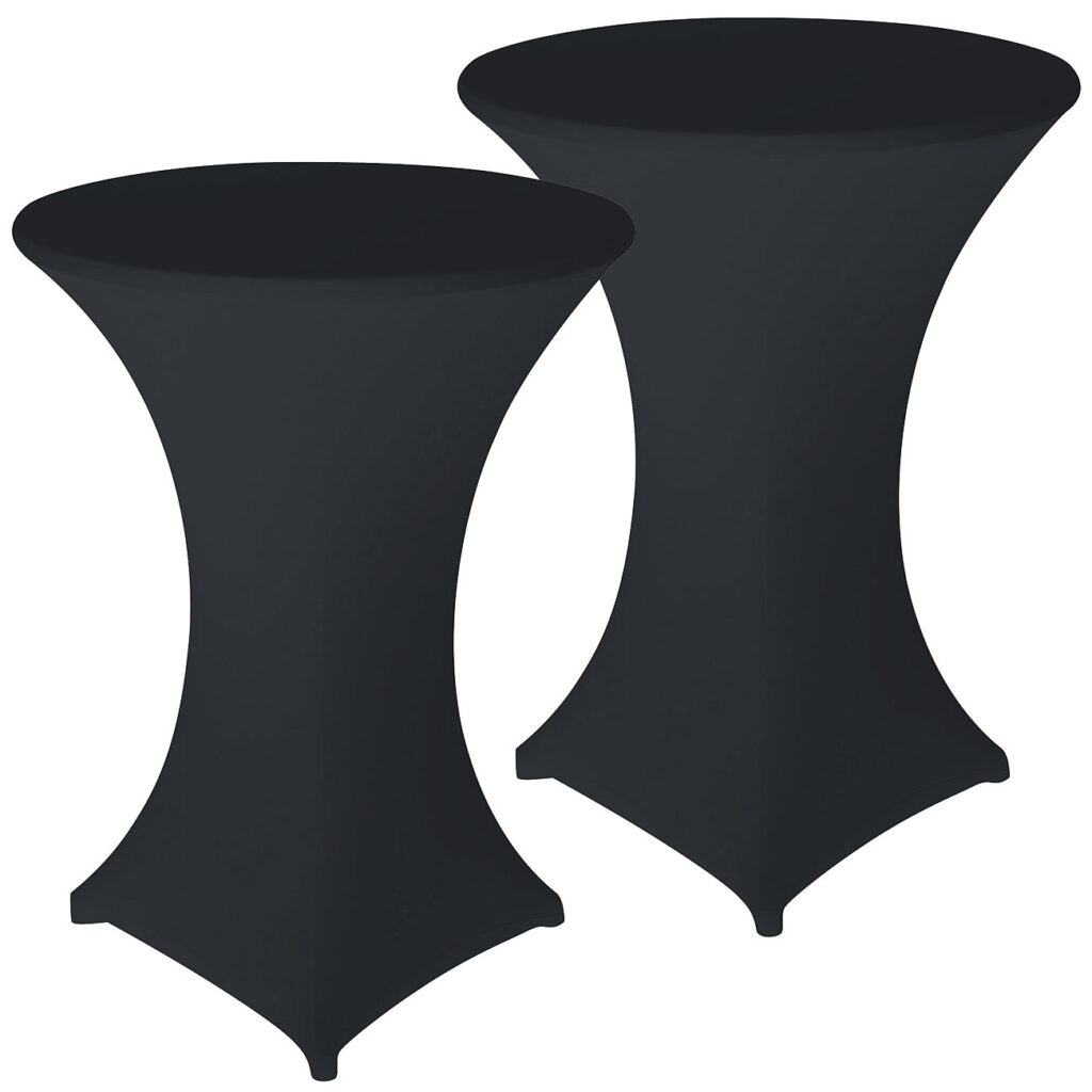 2er-Set Stretch-Stehtischhussen, OEKO-TEX® Standard 100, anthrazit