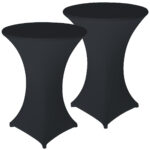 2er-Set Stretch-Stehtischhussen, OEKO-TEX® Standard 100, anthrazit