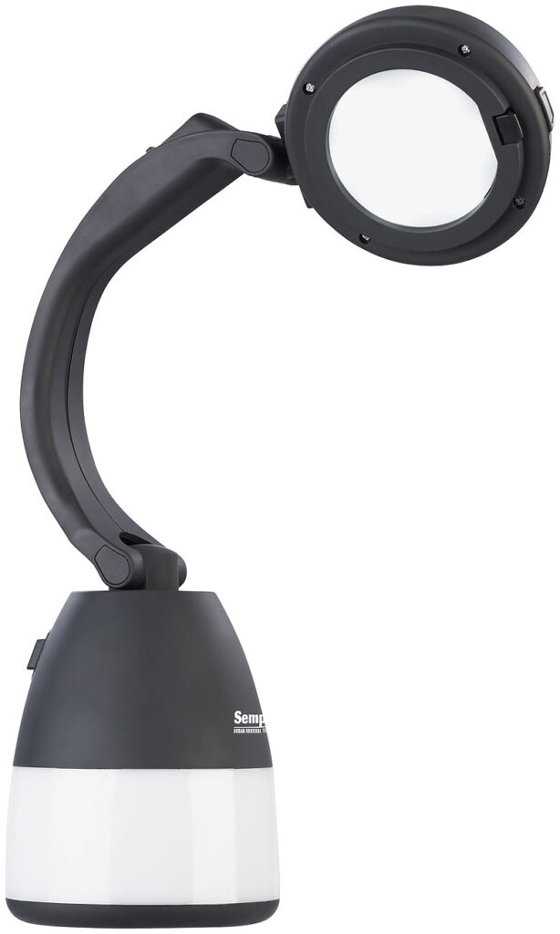 4in1-Akku-Campinglaterne, Hand- & Tischlampe mit USB-Notlader, 225 lm