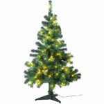 Weihnachtsbaum mit Bodenständer, 120 cm, 250 Spitzen, 100 LEDs