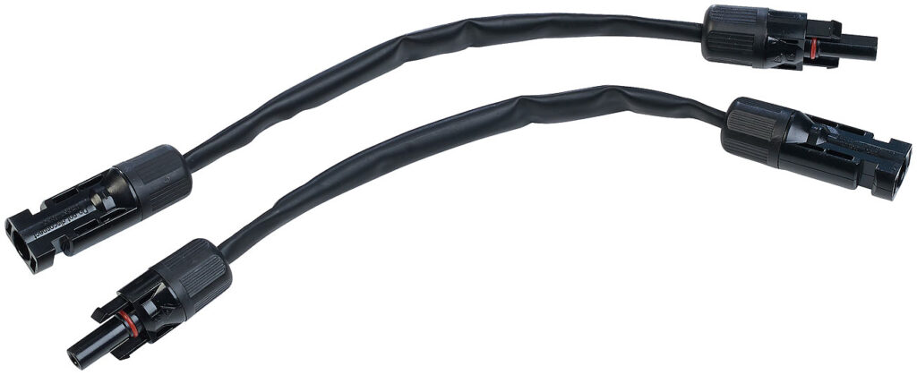 2er-Set flache Solarkabel-Fenster-Durchführung, MC4-kompatibel, 35 cm