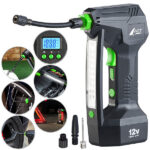 Akku-Kompressor-Luftpumpe für Reifen, Bälle uvm., LED, bis 150 psi