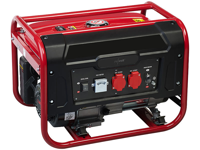 Tragbarer Benzin-Generator, 2.600 Watt (2.800 Watt Spitze), 2x 230 V, 15 L