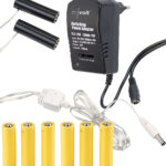 Batterie-Netzteil-Adapter für bis zu 2 Geräte, ersetzt 8 AA-Batterien